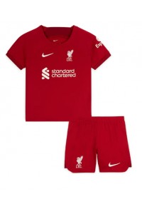 Fotbalové Dres Liverpool Dětské Domácí Oblečení 2022-23 Krátký Rukáv (+ trenýrky)